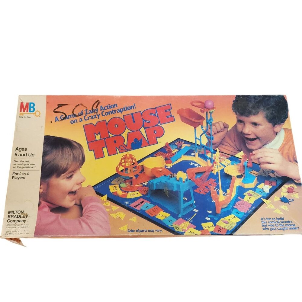 Vintage Milton Bradley Mouse Trap Board Game Complete Ages 6+ Family Fun 2-4 Pla